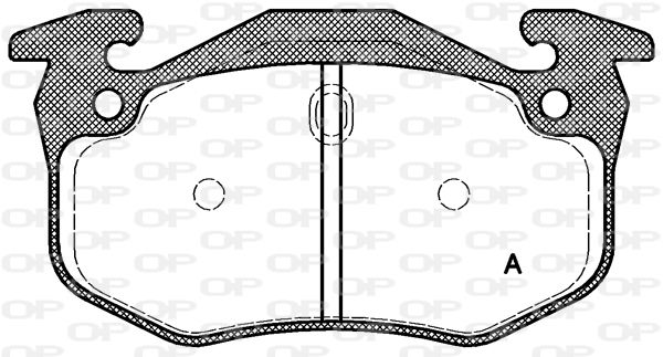 OPEN PARTS Комплект тормозных колодок, дисковый тормоз BPA0144.70